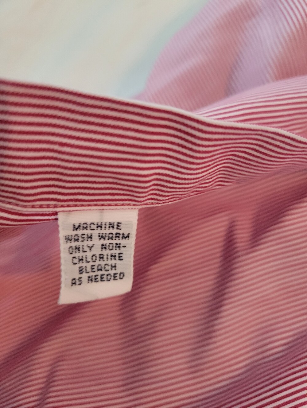 Vintage Ralph Lauren McMeel Shirt Men M Red/White Pinstriped Button down Cotton - Picture 7 of 14